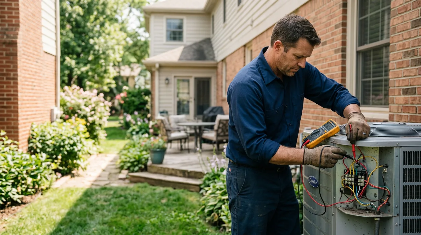 HVAC technician working near Goochland, VA